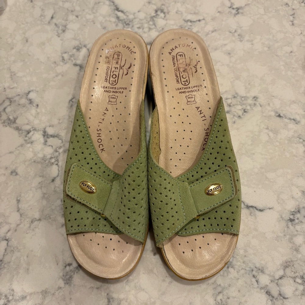 Fly Flot Italian Comfort Anatomic Sandals Sz 40 US 9.5